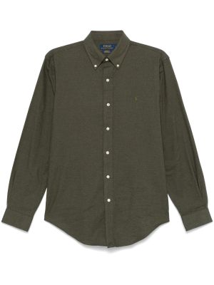 Polo Ralph Lauren Miesten Kauluspaita, LONG SLEEVE-SPORT SHIRT Armeijanvihreä