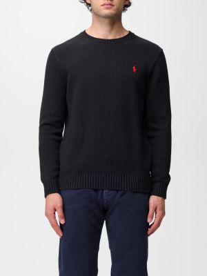 Polo Ralph Lauren Miesten Neulepusero, LONG SLEEVE-SWEATER Musta