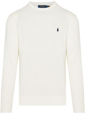 Polo Ralph Lauren Miesten Neulepusero, LONG SLEEVE-SWEATER Valkoinen