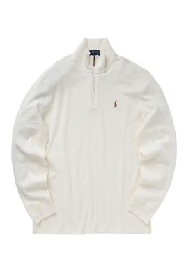 Polo Ralph Lauren Miesten Paita, ESTATE-RIB QUARTER-ZIP PULLOVER Valkoinen