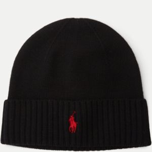 Polo Ralph Lauren Miesten Pipo, MERINO WOOL BEANIE Musta