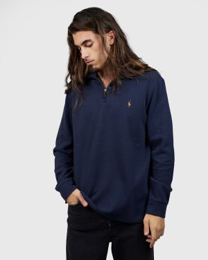 Polo Ralph Lauren Miesten Pusero, K ESTATE-RIB QUARTER-ZIP PULLOVER Tummansininen