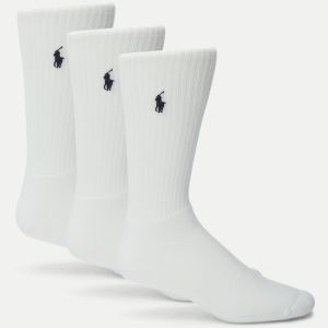 Polo Ralph Lauren Miesten Sukat 3-Pack, POLO TENNIS SOCK Valkoinen