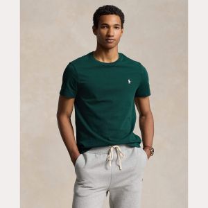 Polo Ralph Lauren t-paita, CUSTOM SLIM FIT JERSEY Armeijanvihreä