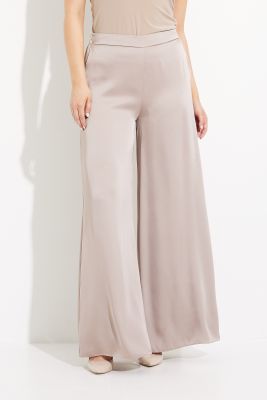 Ribkoff Naisten Housut, SATIN WIDE LEG PANTS Hiekka