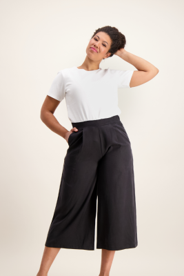 Kaiko, Naisten Housut, Flowy Culottes Musta