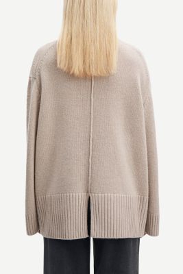 Samsoe and Samsoe Naisten Neule, ELIETTE CREW NECK 14938 Vaalea Beige