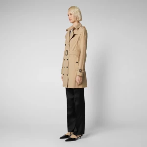 Save The Duck naisten trenssi, AUDREY TRENCH COAT Kameli