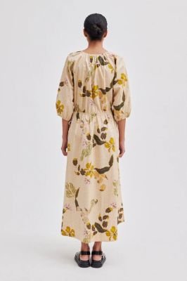 Second Female mekko, TRENTO MAXI DRESS Beige Kuosi