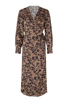 Second Female naisten mekko, VINCENT WRAP DRESS Beige Kuosi