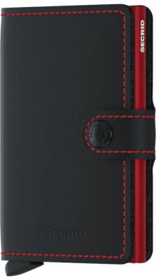 Secrid Korttikotelo, MINIWALLET MATTE BLACK RED Musta