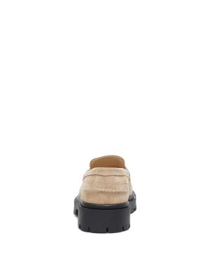 Selected Femme kengät, SLFEMMA SUEDE PENNY LOAFER Vaalea Beige