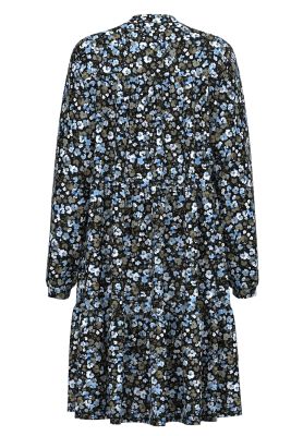 Selected Femme mekko, SLFMIVI LS SHORT AOP DRESS Sininen Kuosi