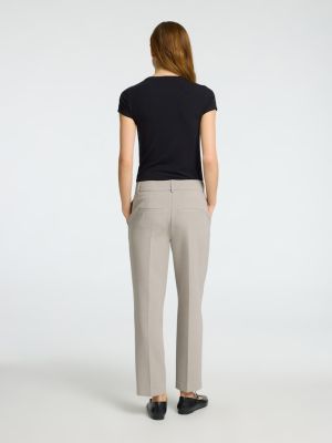 Selected Femme Naisten Housut, SLFRITA-RIA MW CROP PANT MEL NOOS Kitti