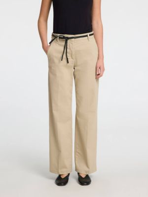 Selected Femme naisten housut, SLFVERA-RITA MW WIDE PANT Vaalea Beige