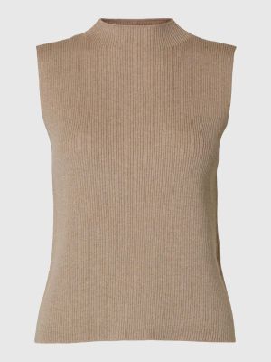 Selected Femme Naisten Toppi, HIGH NECK Vaalea Beige