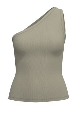 Selected Femme Naisten Toppi, SLFANNA ONE SHOULDER TOP Khaki