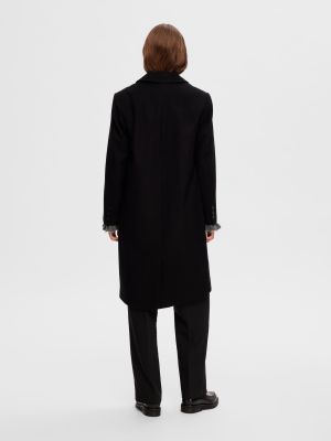 Selected Femme Villakangastakki, SLFALMA WOOL COAT Musta