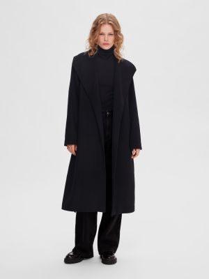 Selected Femme Villakangastakki, SLFROSA WOOL COAT  Musta