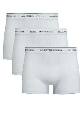 Selected miesten bokserit, LIAM 3-PACK TRUNK Valkoinen