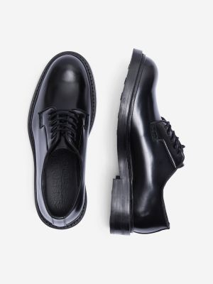 Selected Miesten Derby-kengät Aitoa Nahkaa, K CARTER LEATHER BLUCHER Musta