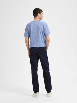 Selected, Miesten Housut, NEW MILES FLEX CHINO NOS Tummansininen