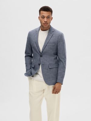 Selected miesten irtotakki, SLIM BRODIE STRUCTRE BLAZER Sininen