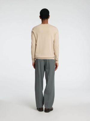 Selected Miesten Neule BERG CREW NECK  Hiekka