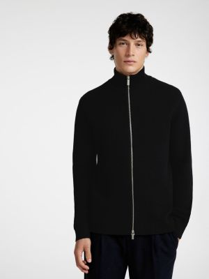 Selected Miesten Neuletakki, K DANE FULL ZIP Musta