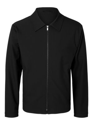 Selected Miesten Paitatakki, ROBERT ZIP JACKET NOOS Musta