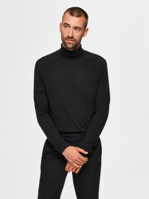 Selected, Miesten Pooloneule, Berg Roll Neck Musta