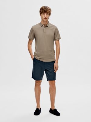 Selected miesten shortsit, REGULAR BILL SHORTS Tummansininen