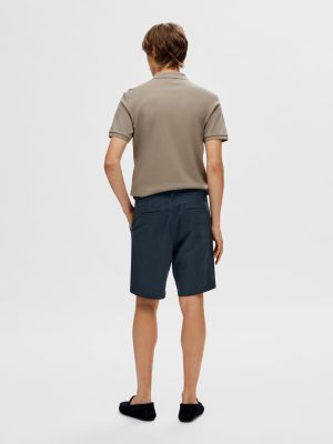 Selected miesten shortsit, REGULAR BILL SHORTS Tummansininen