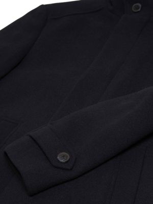 Selected Miesten Villakangastakki, REUBEN WOOL COAT NOS Musta