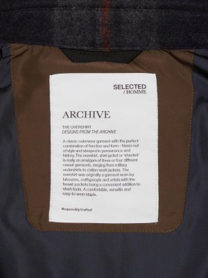 Selected Villakangastakki, ARCHIVE OVERSHIRT NOS Sininen Ruutu