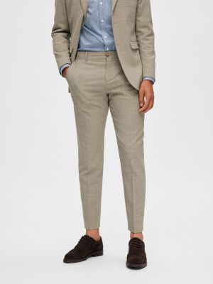 Selected pellavahousut, OASIS LINEN TROUSER Beige