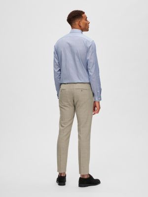 Selected pellavahousut, OASIS LINEN TROUSER Beige