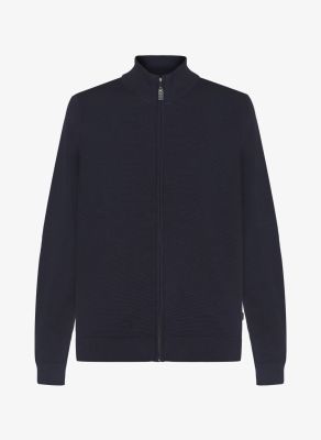 Signal Miesten Neuletakki, VIRGIL STRUCTURE ZIP CARDIGAN Tummansininen