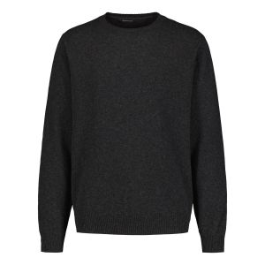 Sinnuu Miesten Neule CREW FINE MERINO WOOL MADE IN ITALY Tummanharmaa