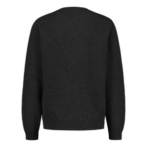 Sinnuu Miesten Neule CREW FINE MERINO WOOL MADE IN ITALY Tummanharmaa