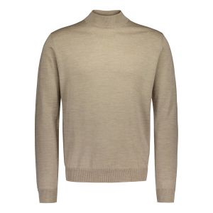 Sinnuu Miesten Neulepaita Turtle Neck Merino Beige