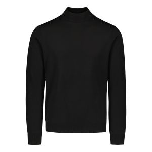 Sinnuu Miesten Neulepaita Turtle Neck Merino Musta