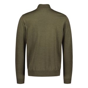 Sinnuu Miesten Neulepoolo MERINO ROLL NECK, MADE IN ITALY Armeijanvihreä