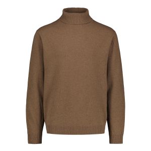 Sinnuu Miesten Neulepoolo ROLLNECK FINE MERINO WOOL MADE IN ITALY Beige