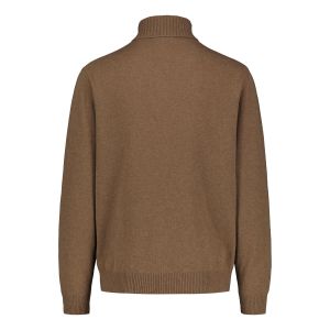 Sinnuu Miesten Neulepoolo ROLLNECK FINE MERINO WOOL MADE IN ITALY Beige