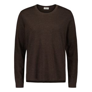 Sinnuu Naisten Neule, Sinnuu W Round Neck 100% Merino E.Fine Tummanruskea