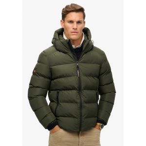 Superdry Miesten Untuvatakki, Hooded Sports Puffer Jacket Armeijanvihreä