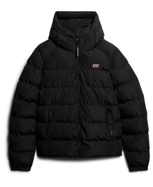 Superdry Miesten Untuvatakki, Hooded Sports Puffer Jacket Musta