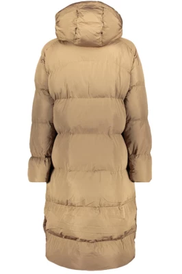 Superdry Naisten Talvitakki, Longline Hooded Puffer Jacket Vaalea Beige