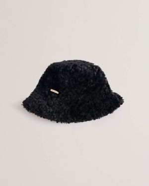 Ted Baker Naisten Hattu, FLUFFYI BUCKET HAT Musta